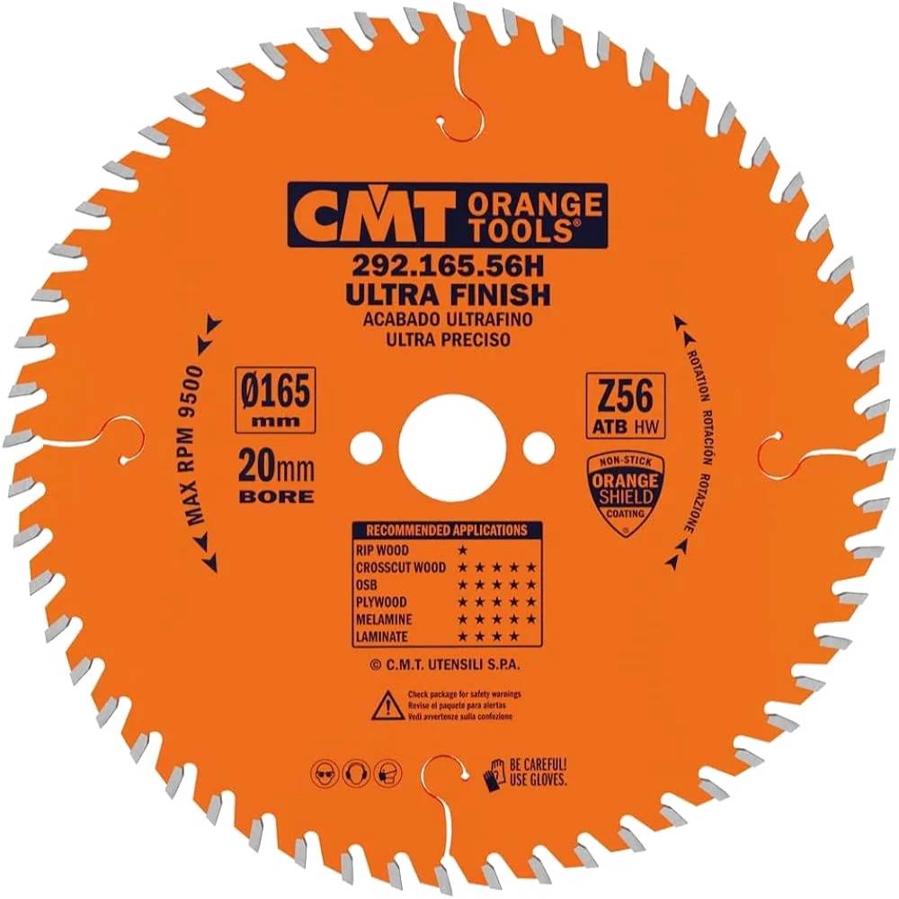 CMT Orange Tools 292.165.56H — lame scie circulaire 56 dents parquet stratifié